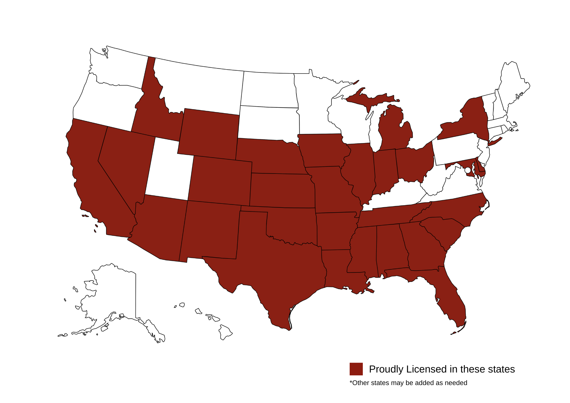 ICT Insurance National Coverage Map